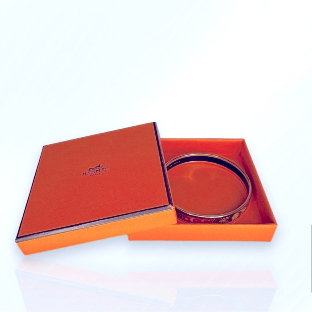Hermes vintage enamel bangle sun and stars celestial bracelet! Gorgeous!